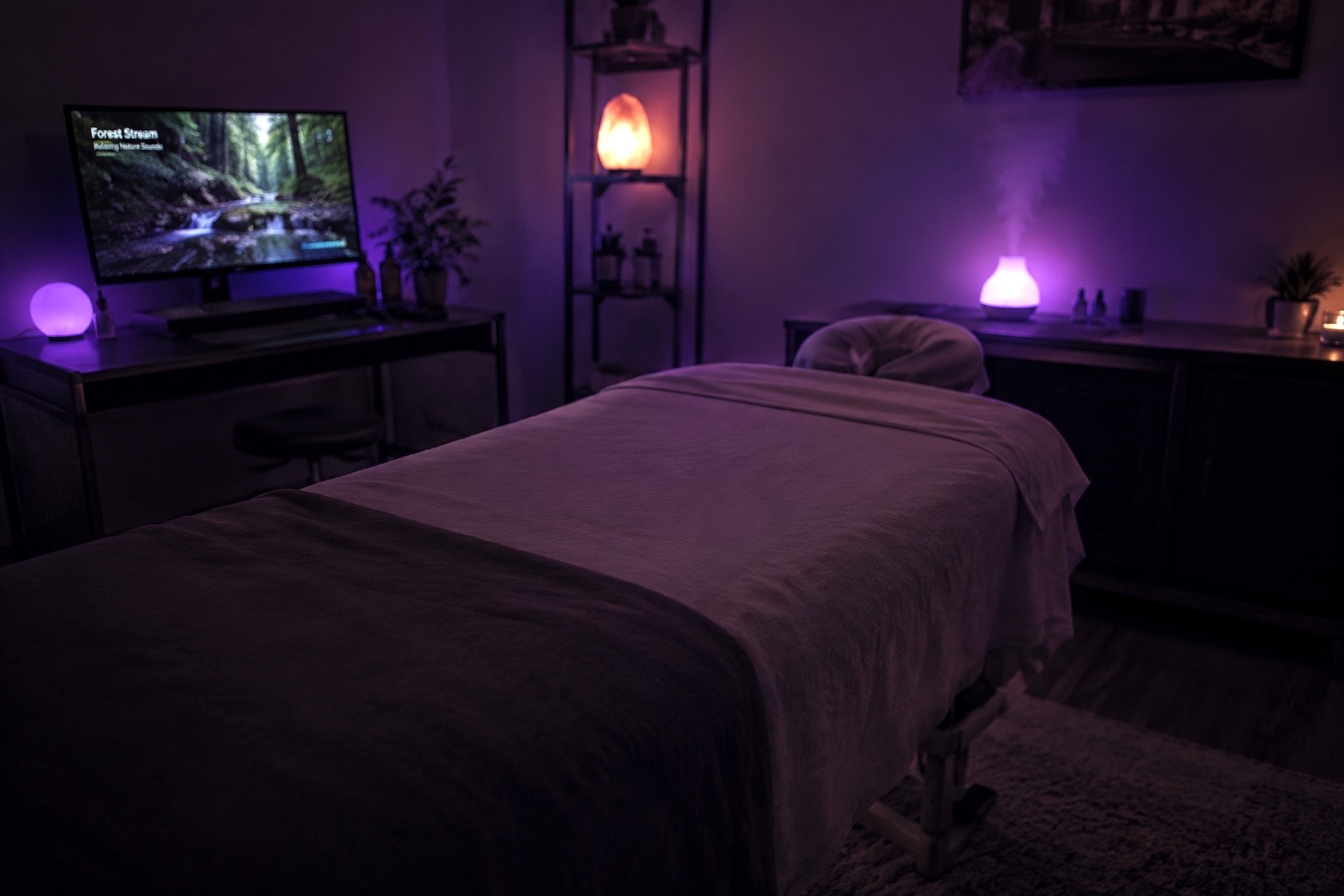 Massage studio room
